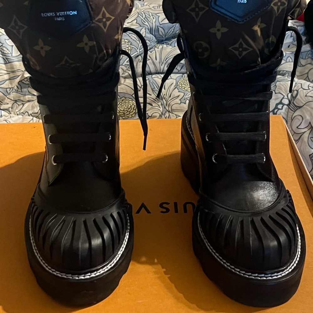 Louis Vuitton Black Monogram Boots